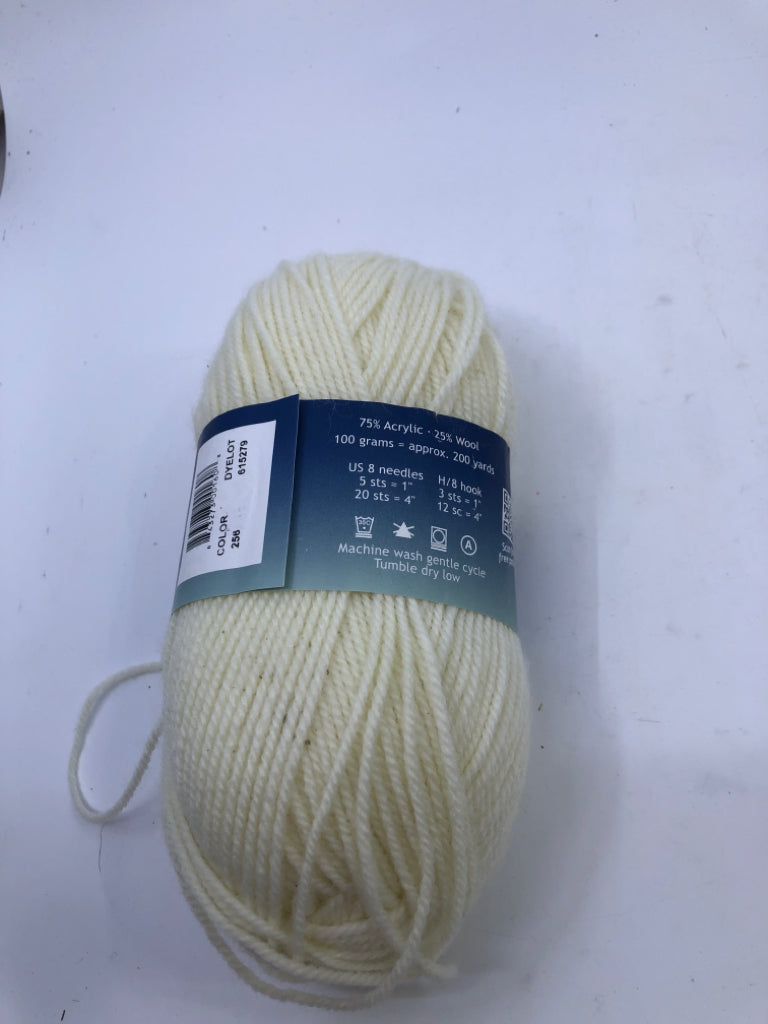 NIP ENCORE CREAM YARN.