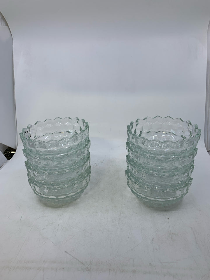 8 VTG DIAMOND PATTERN BOWLS.