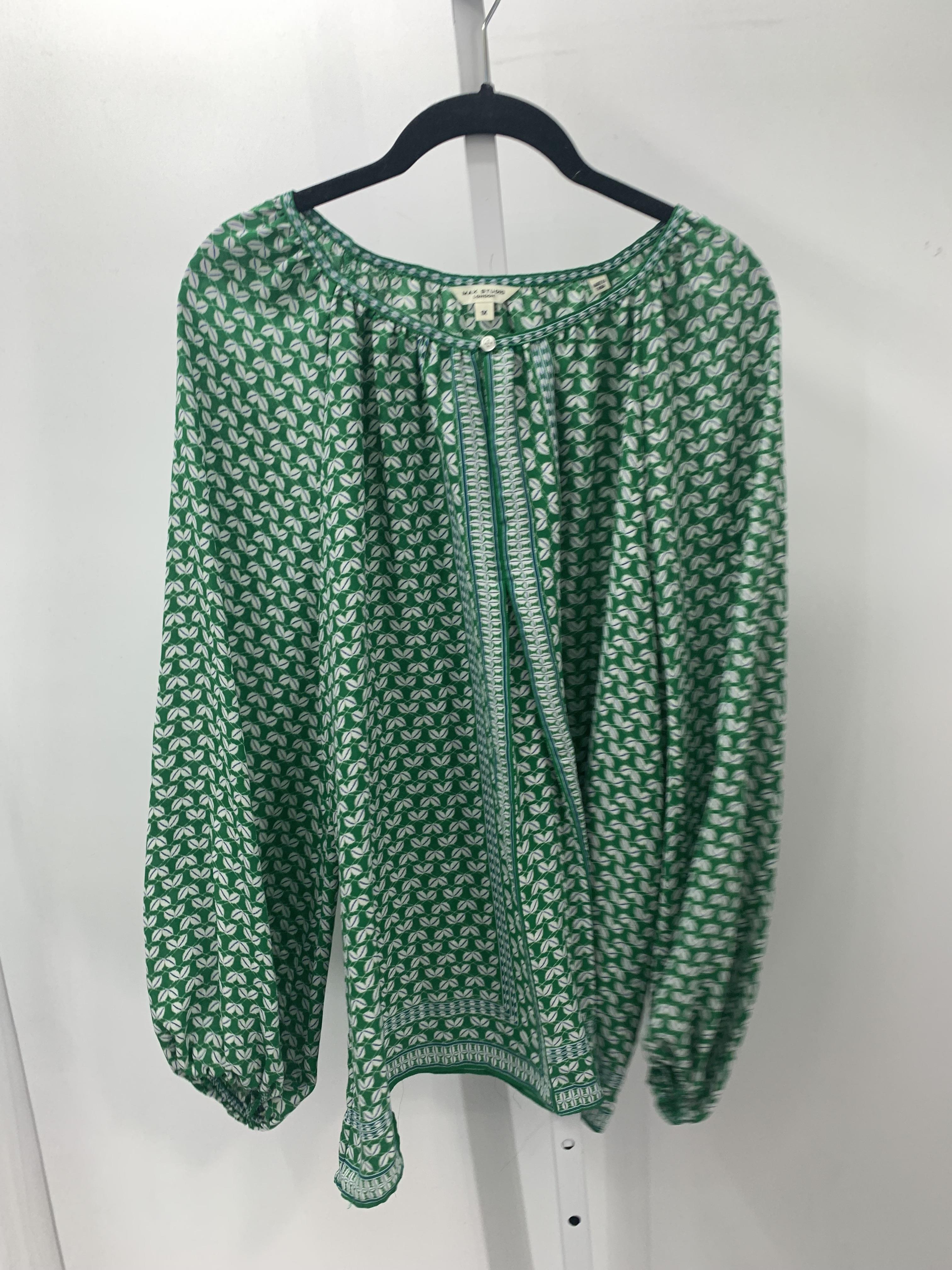 Max Studio Size 1X Womens Long Sleeve Shirt