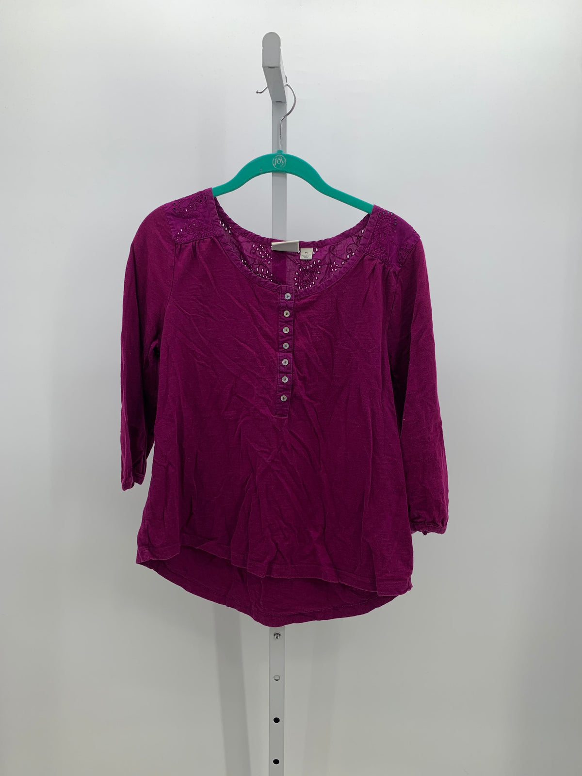 St. Johns Bay Size Large Petite Petite 3/4 Sleeve Shirt