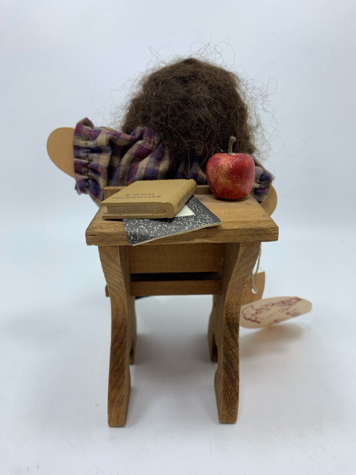 LIZZIE HIGH GIRL IN SCHOOL DESK FIGURE.