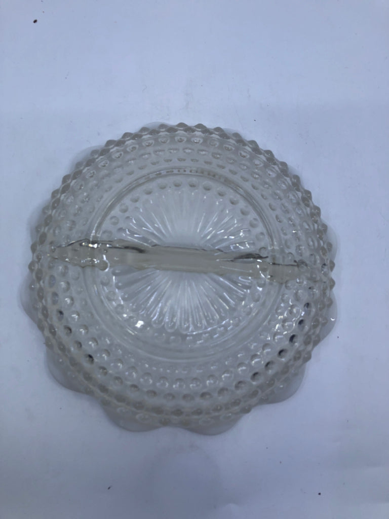 VTG HOBNAIL GLASS DIVIDED SERVER.