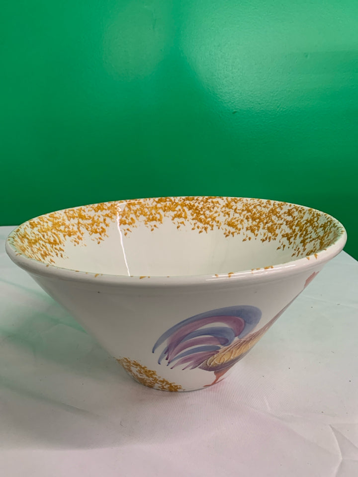 SPONGE EDGE LARGE ROOSTER BOWL.