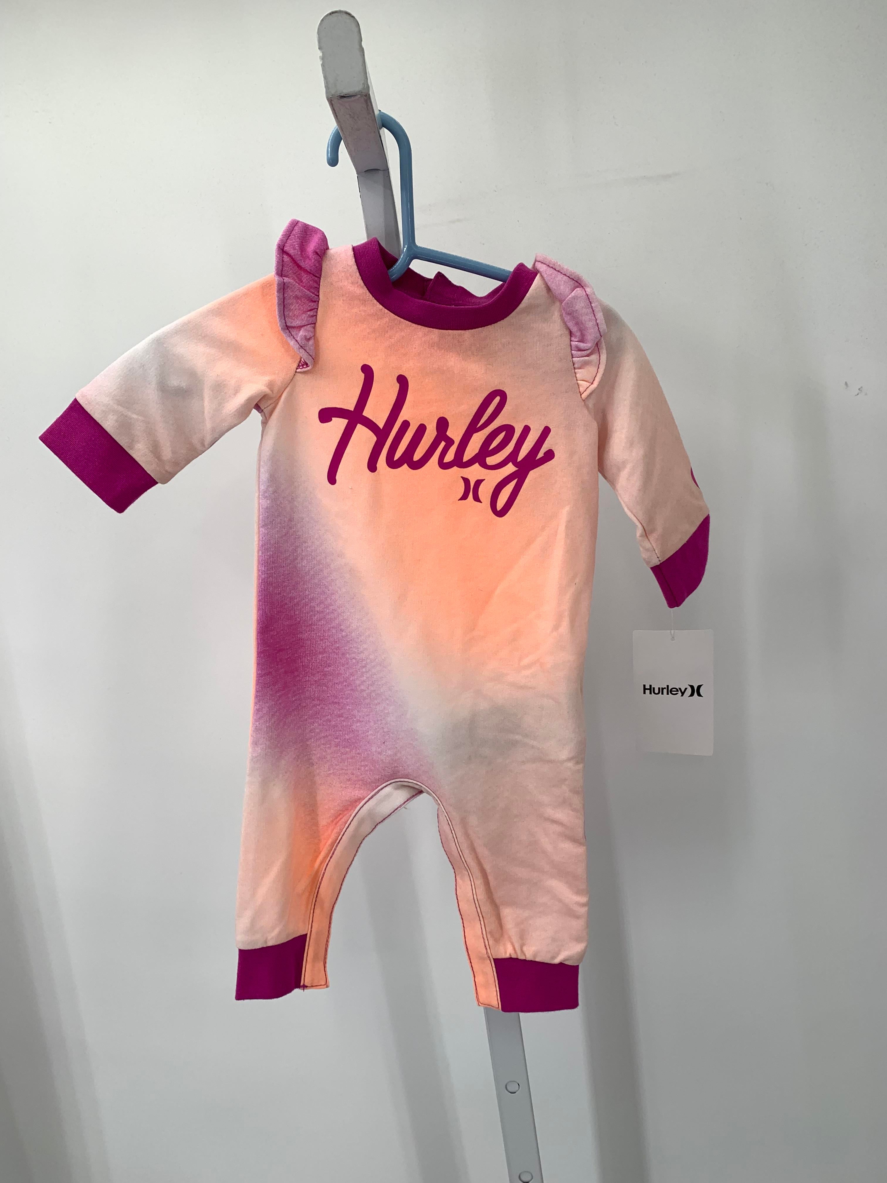 Hurley Size 3 Months Girls Long Slv. Romper