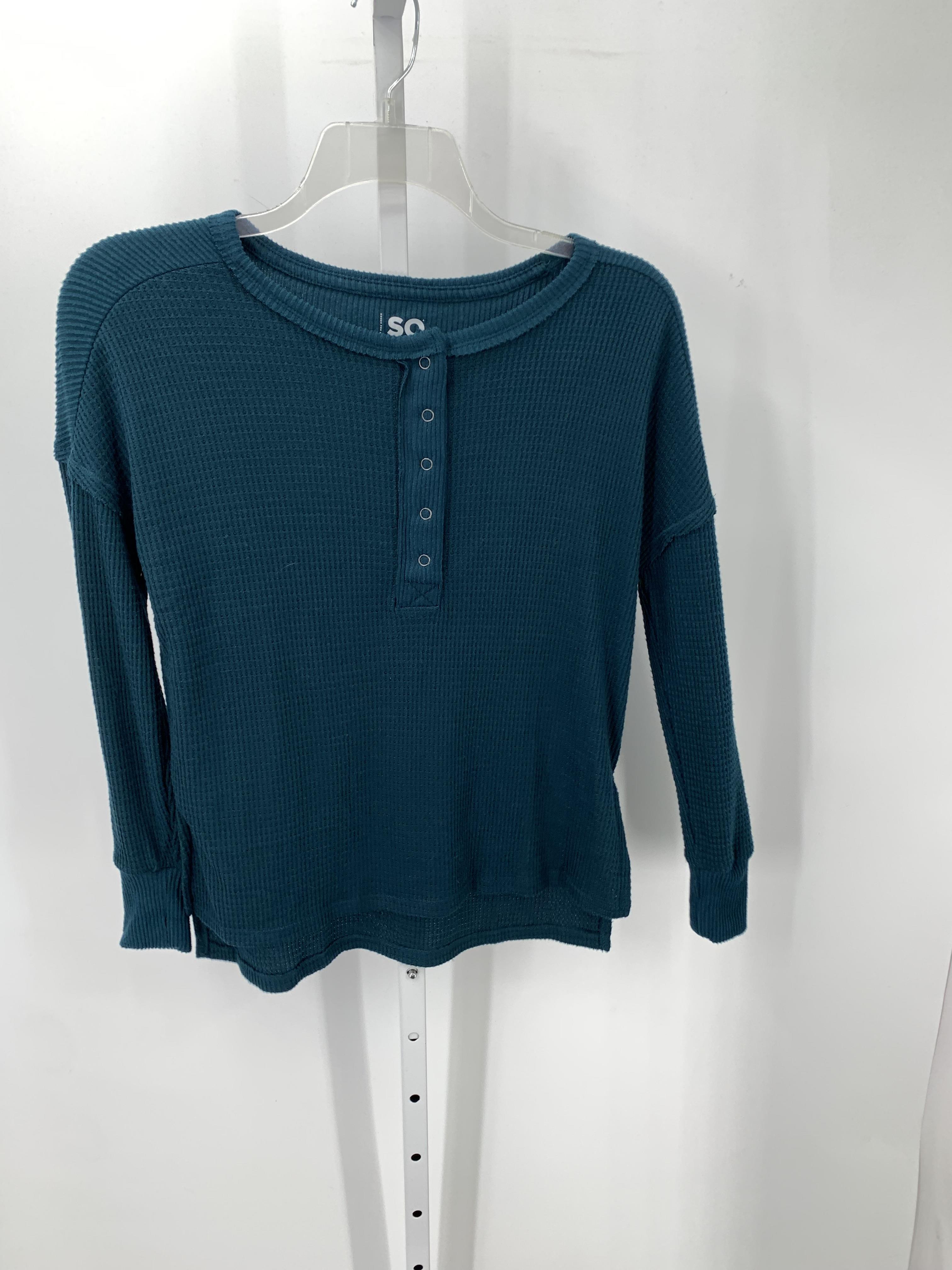 SO Size Small Juniors Long Sleeve Shirt