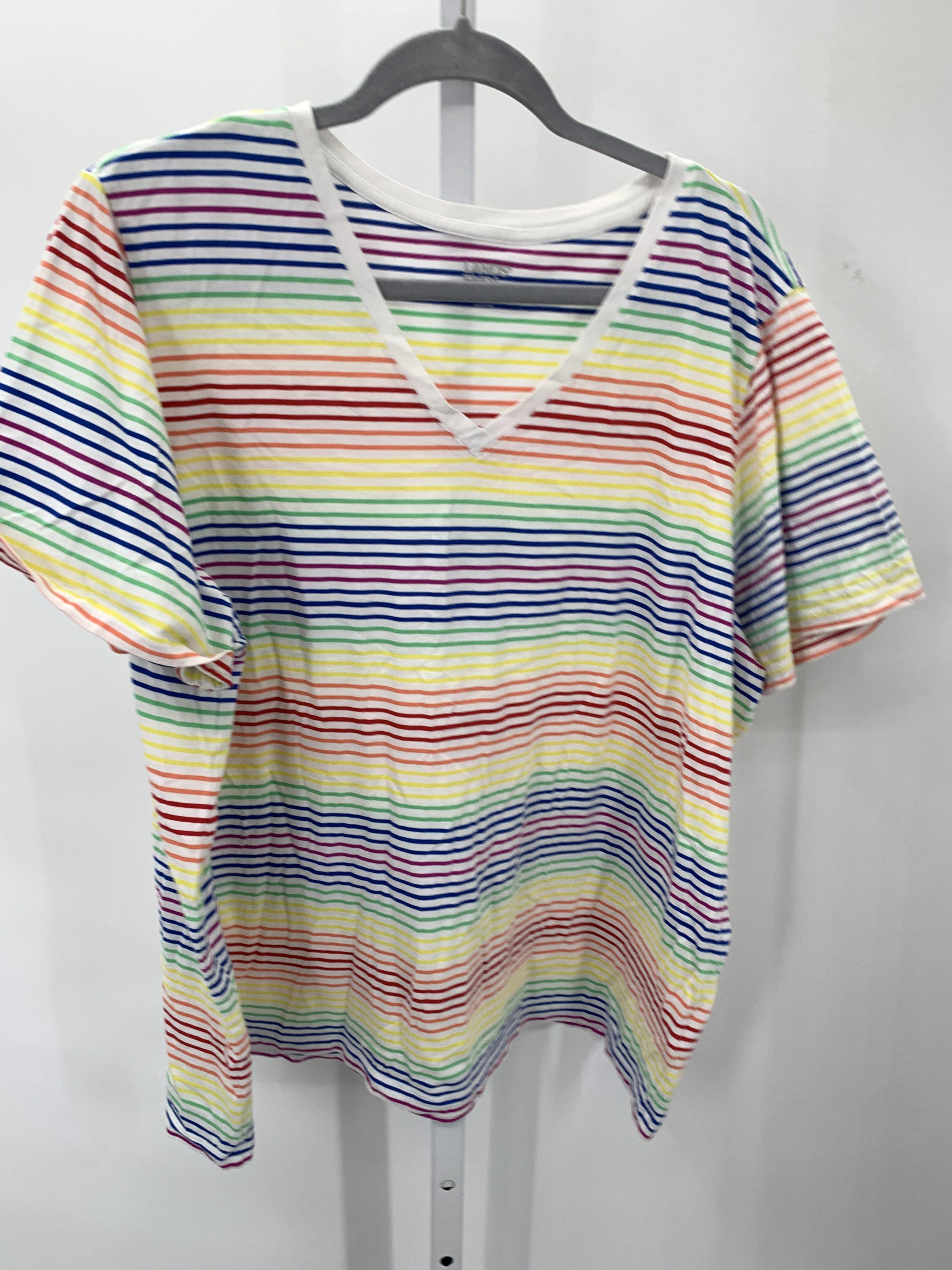 Lands End Size 2X Womens Short Sleeve Shirt