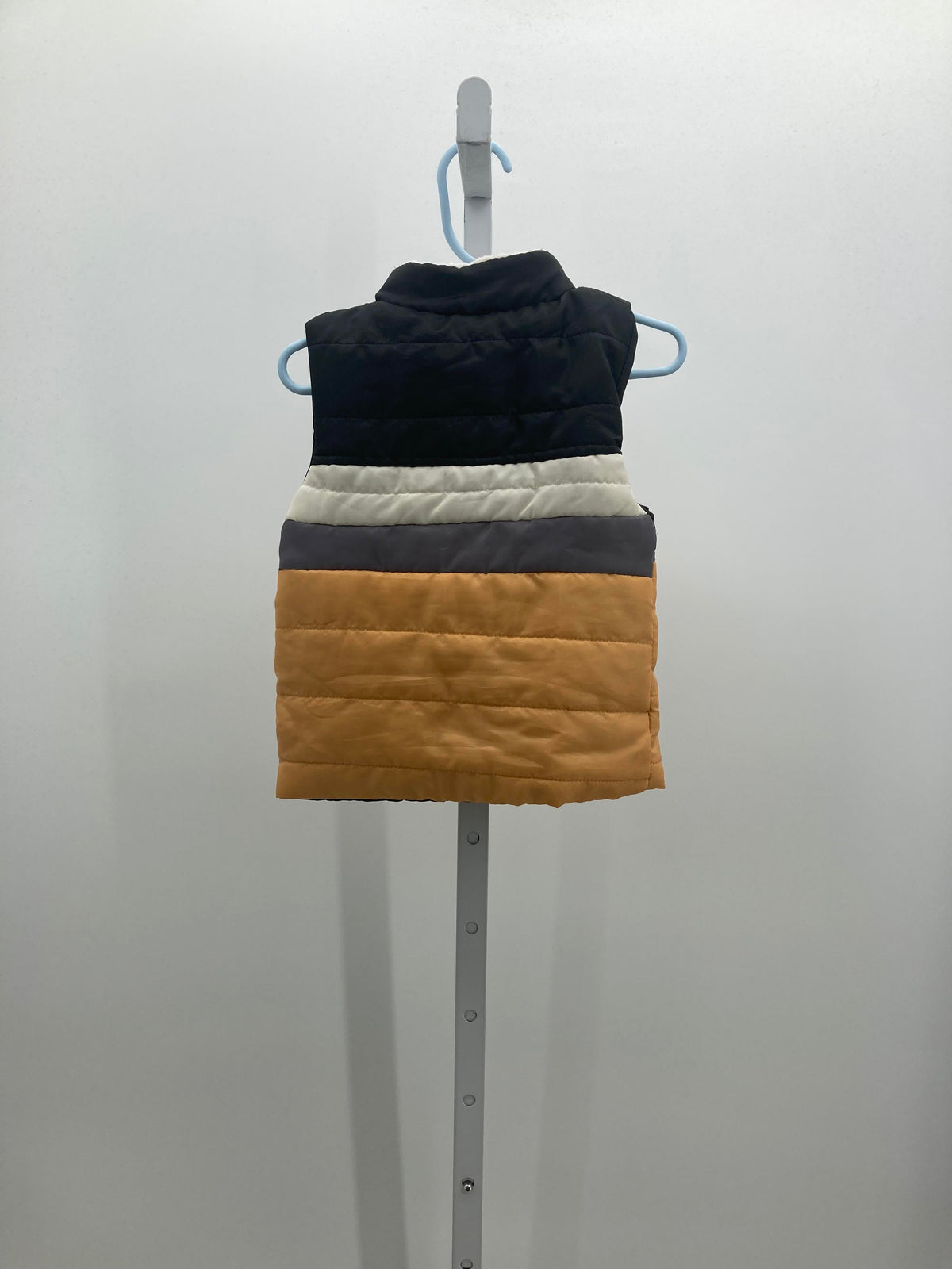 GREY YELLOW PUFF VEST.