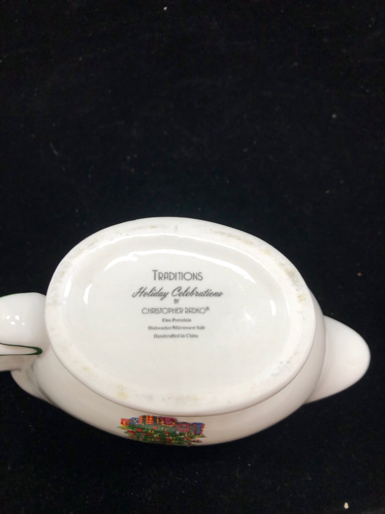 CHRISTMAS TREE GRAVY BOAT- CHRISTOPHER RADKO.