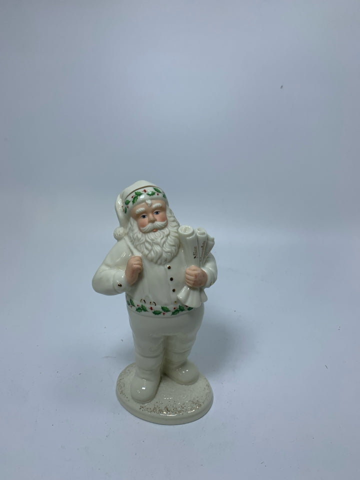 LENOX "SANTA'S LIST" CHRISTMAS SANTA FIGURINE 2008.