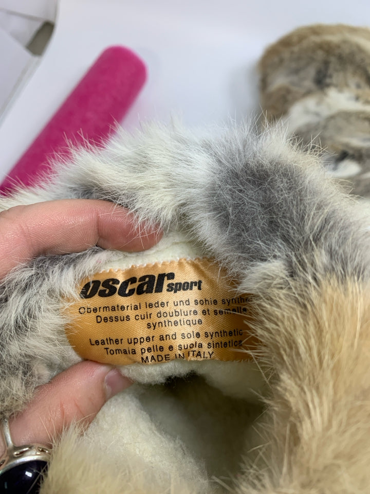 Oscar Sport Norma Rabbit Fur Apres Snow Boots (Eur-37)