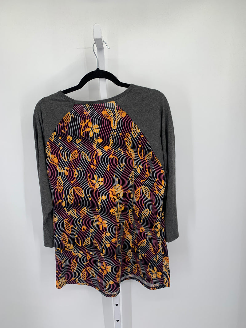 Lularoe Size 2X Womens 3/4 Sleeve Shirt