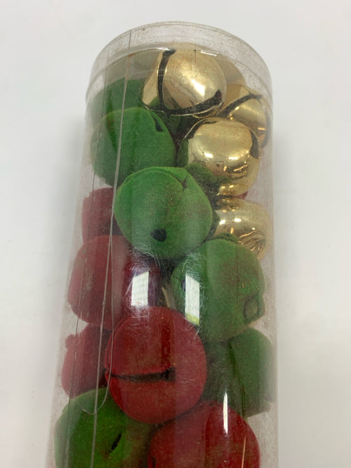 NIP BELLS-RED & GREEN VELVET/GOLD.