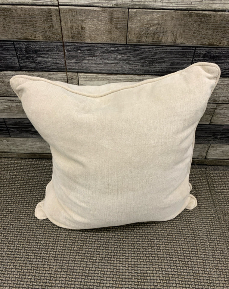 LARGE CREAM PILLOW.