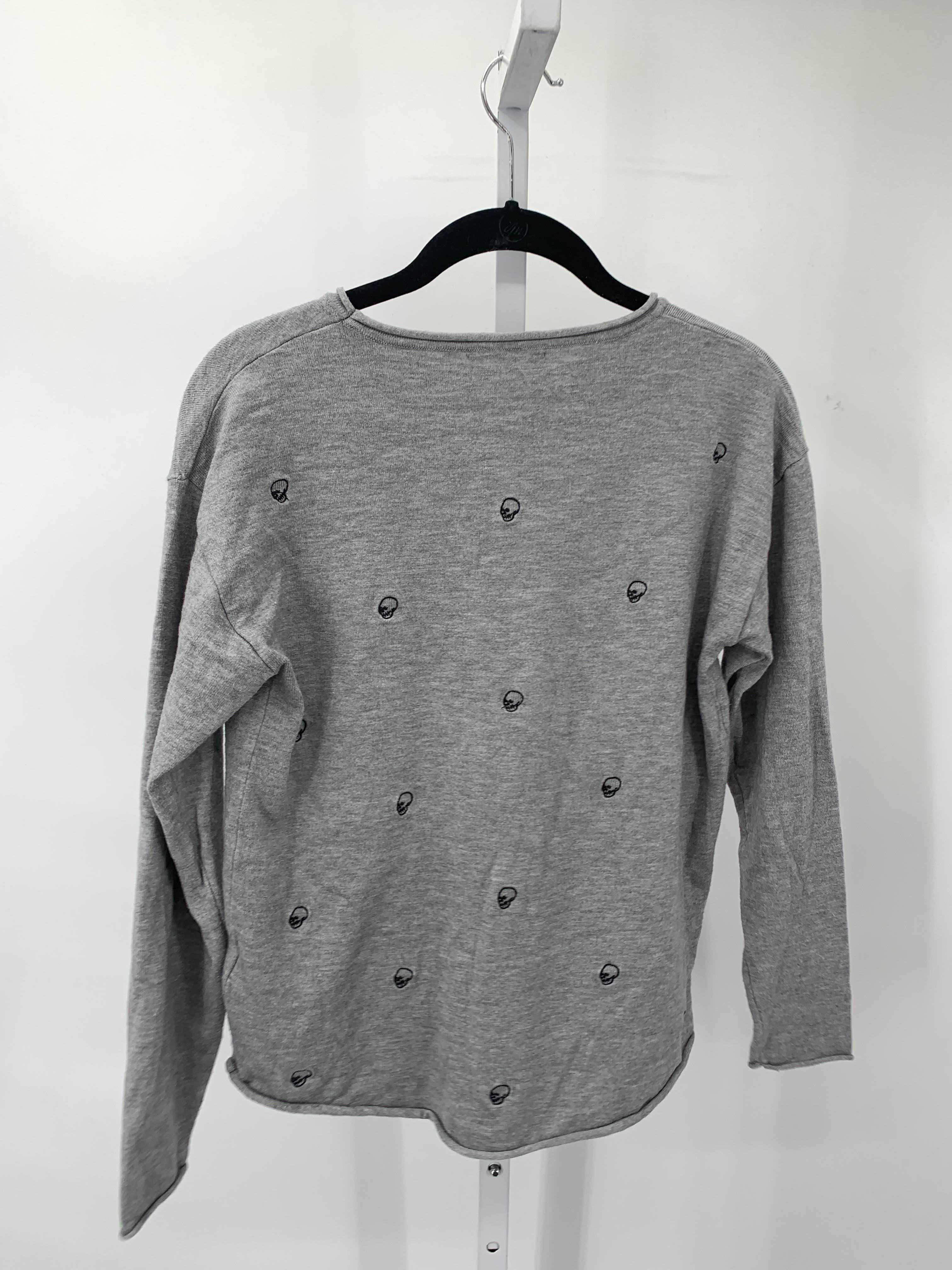 LONG SLV SHIRT EMBROIDERED SKULLS