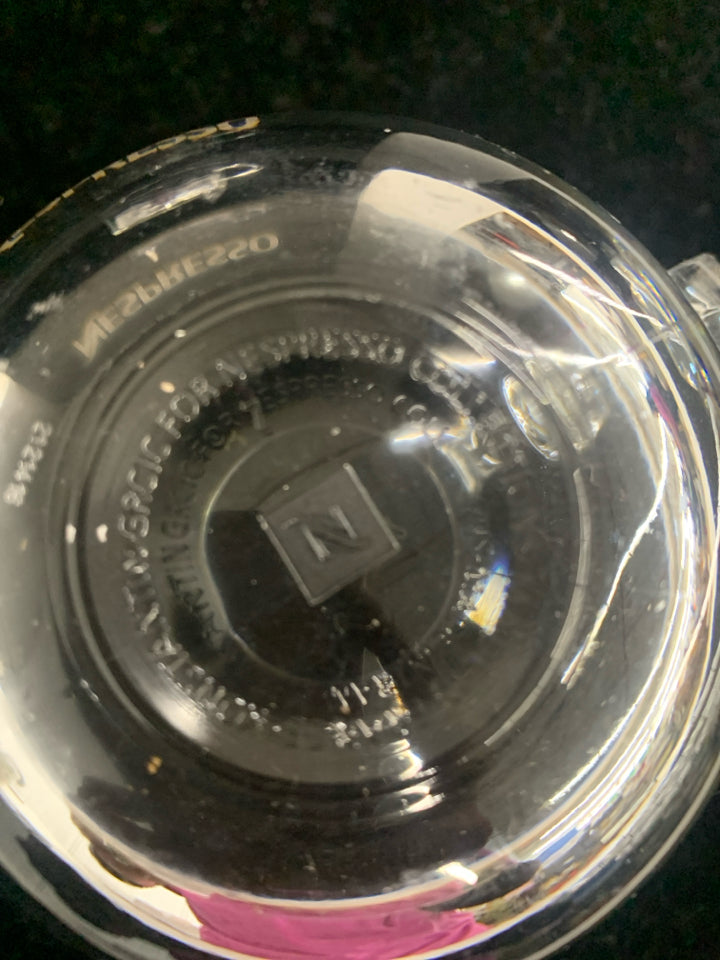 2 CLEAR NESPRESSO MUGS.
