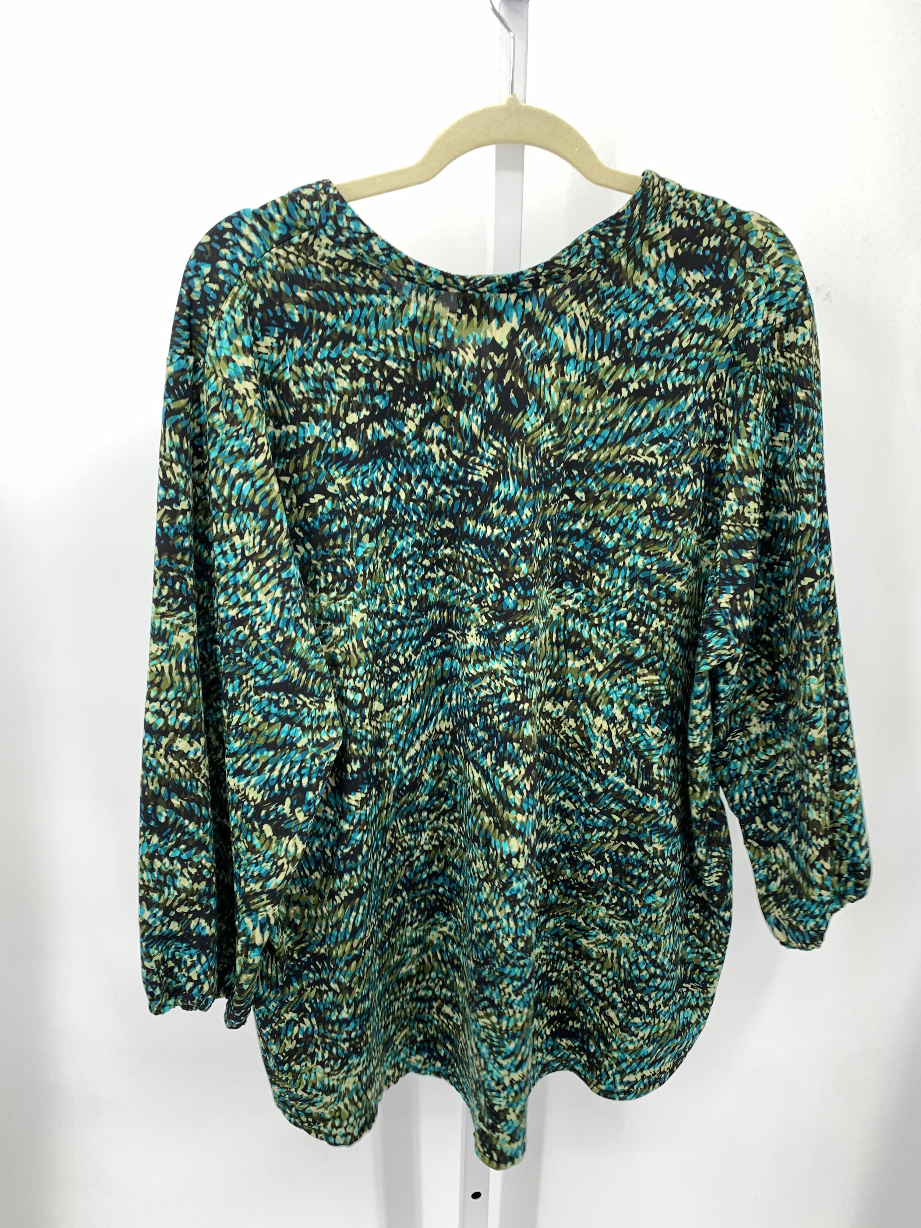 Avenue Size 22/24 W Womens 3/4 Sleeve Shirt