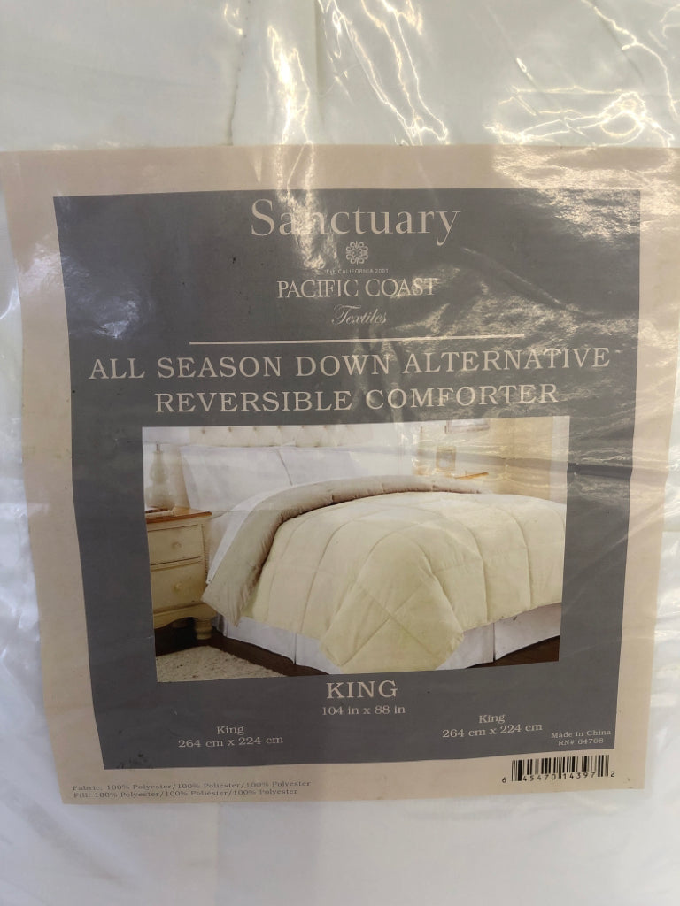 NIP ALL SEASON DOWN ALTERNATIVE COMFORTER- KING.