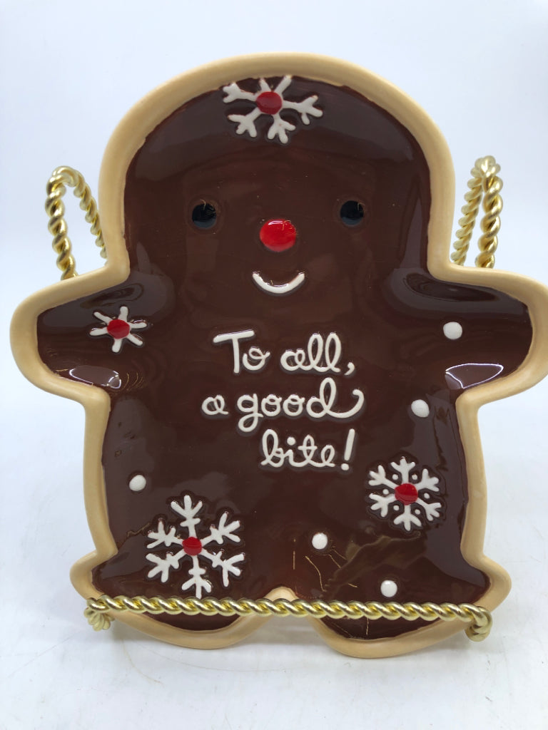 GINGERBREAD COOKIE SERVING DISH.