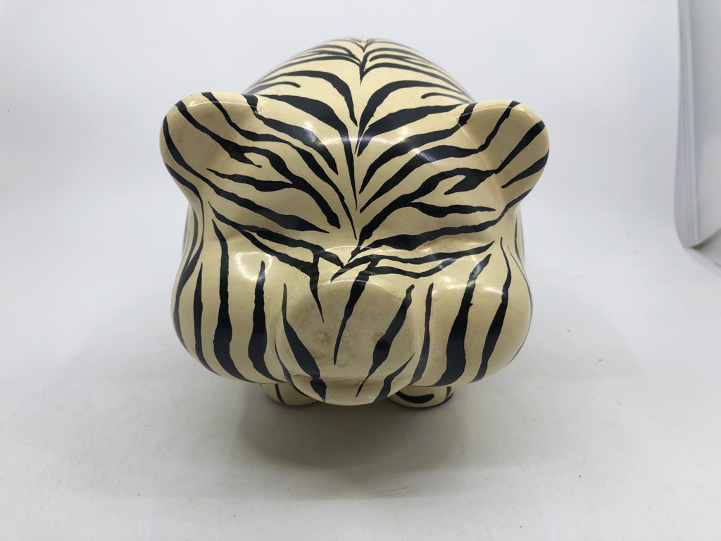 ZEBRA PATTERN PIGGY BANK.