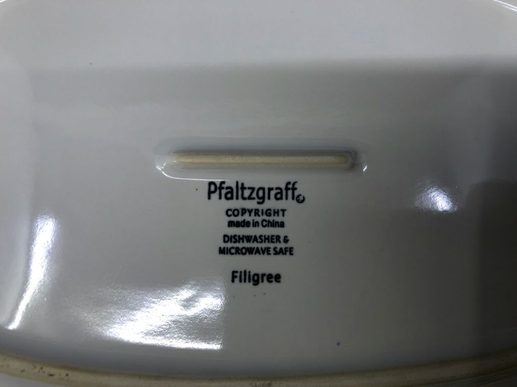 WHITE OVAL 3 SECTION SERVING DISH PFALTZGRAFF.
