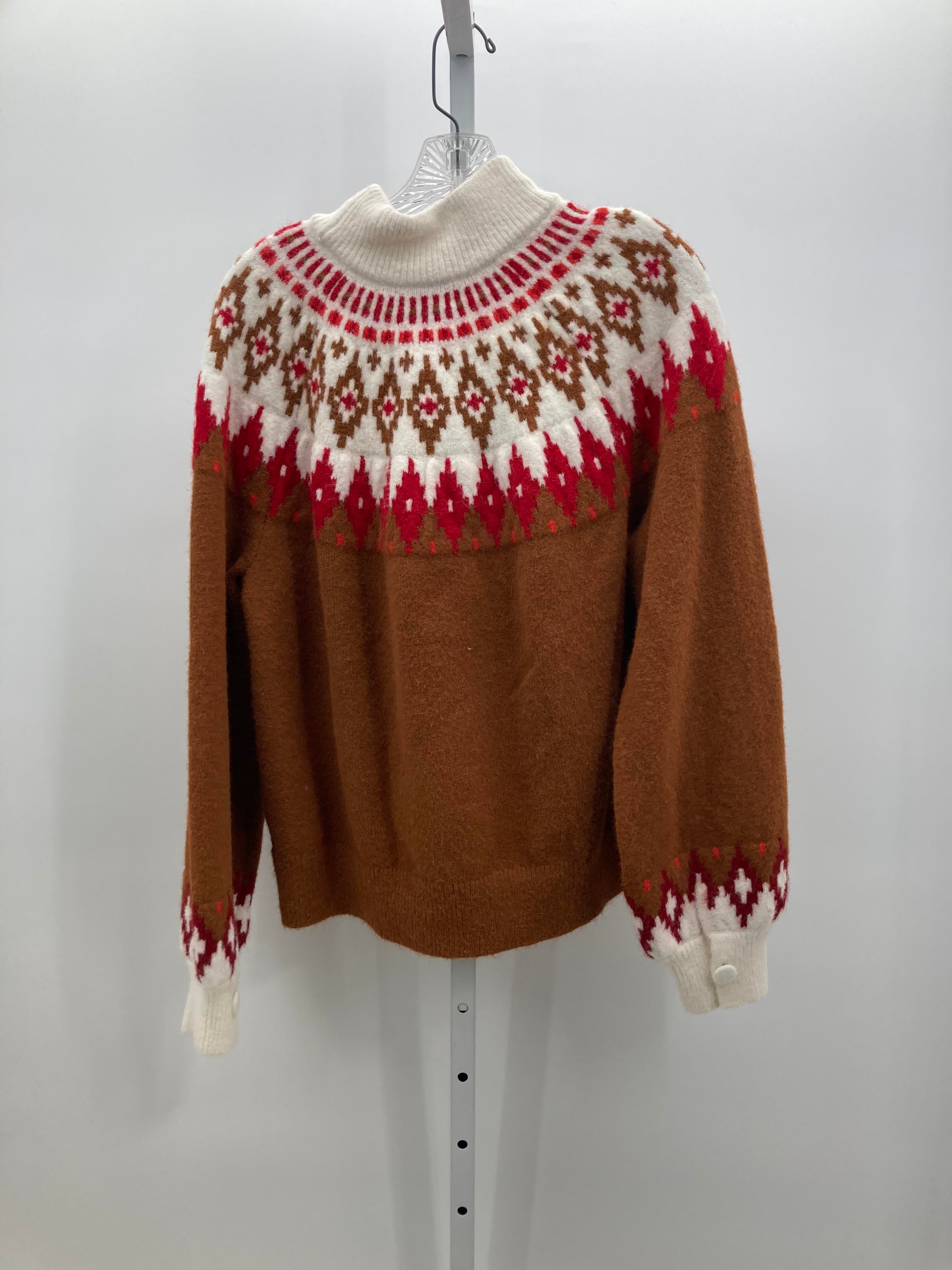 Lands End Size Medium Misses Long Slv Sweater