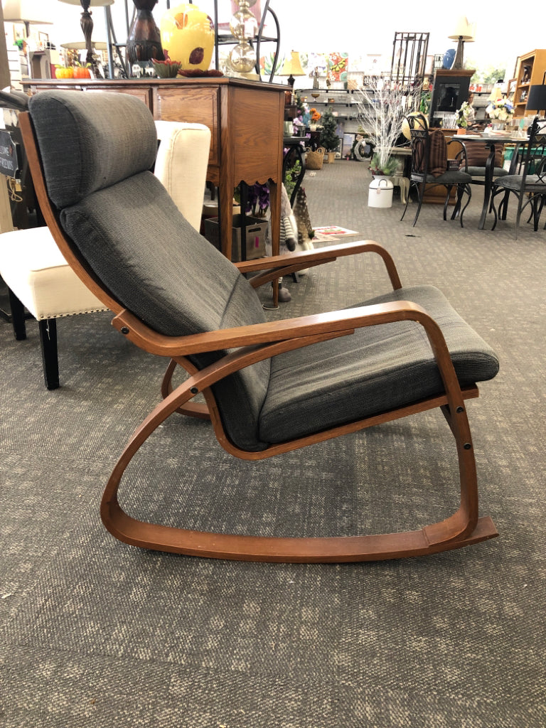 HEAVY GREY OFFICE/ROCKING CHAIR.