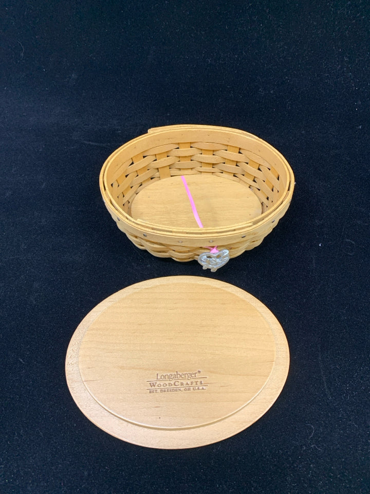 2003 HOPE PIN BASKET W/LID AMERICAN CANCER SOCIETY.