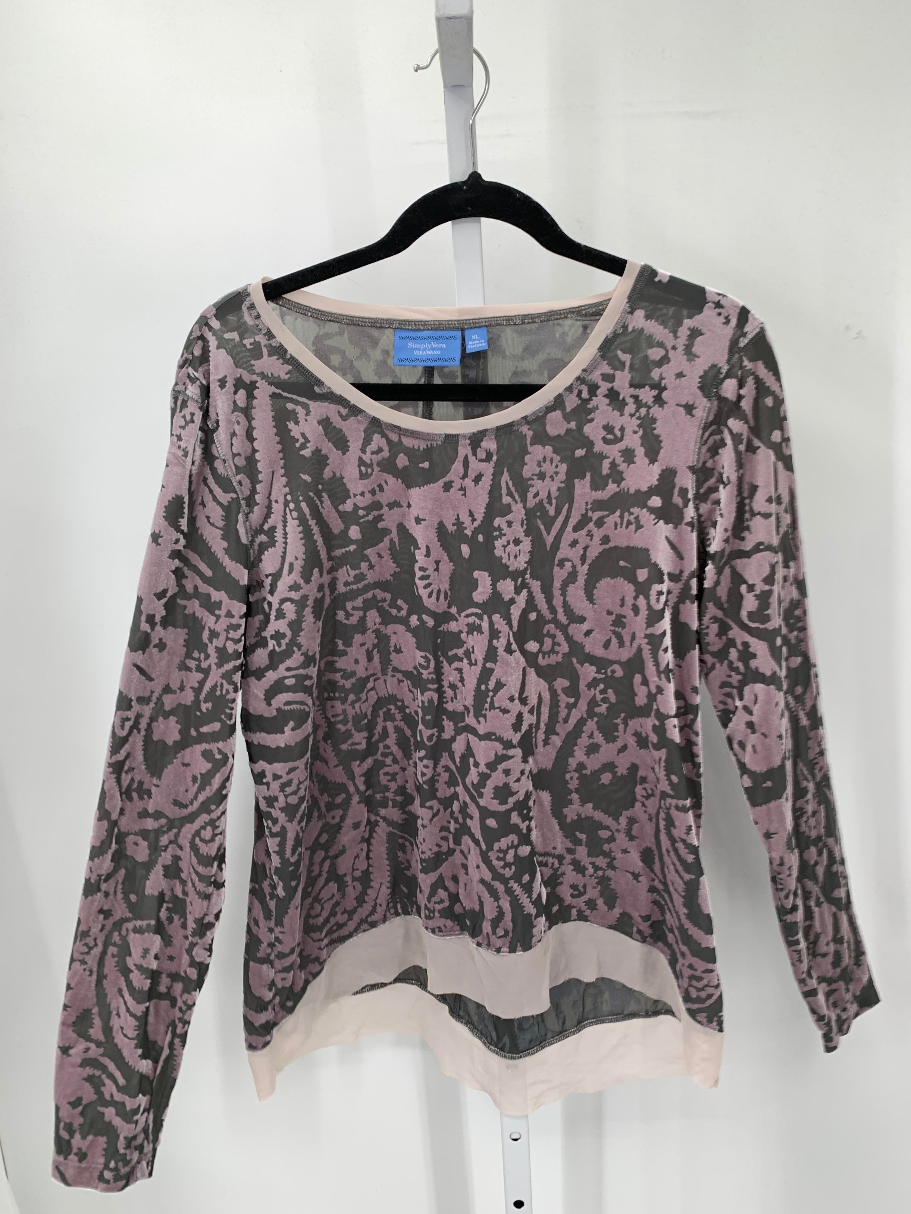 Vera Wang Size Extra Large Misses Long Sleeve Shirt