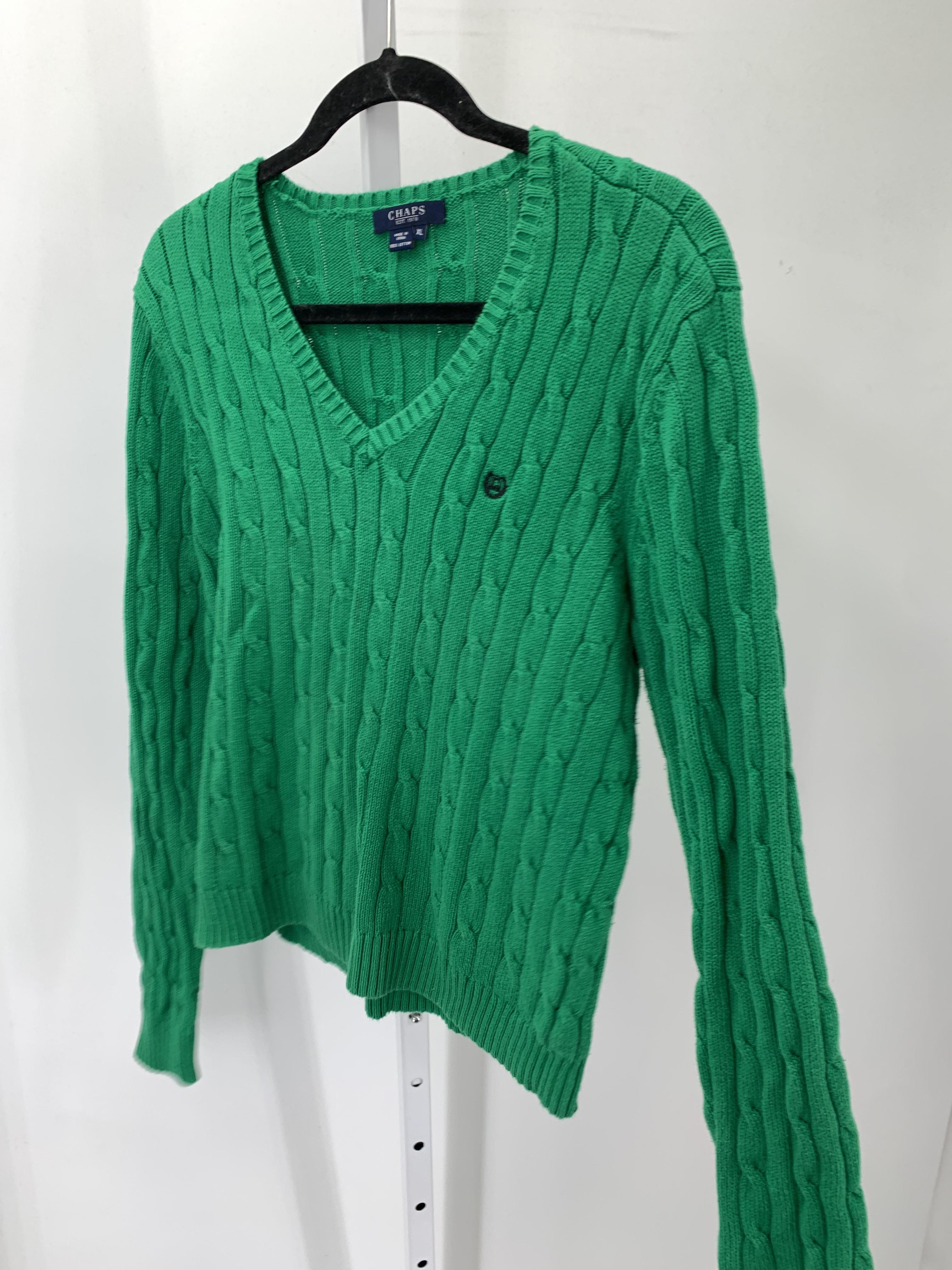 Chaps Size Extra Large Misses Long Slv Sweater