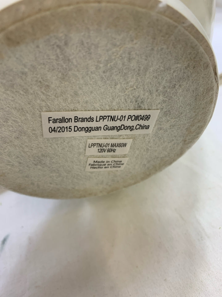 STAR & MOON LAMP W/STARS ON LAMPSHADE.