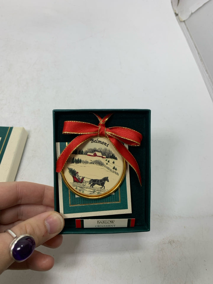 BARLOW BELMONT ORNAMENT IN BOX.