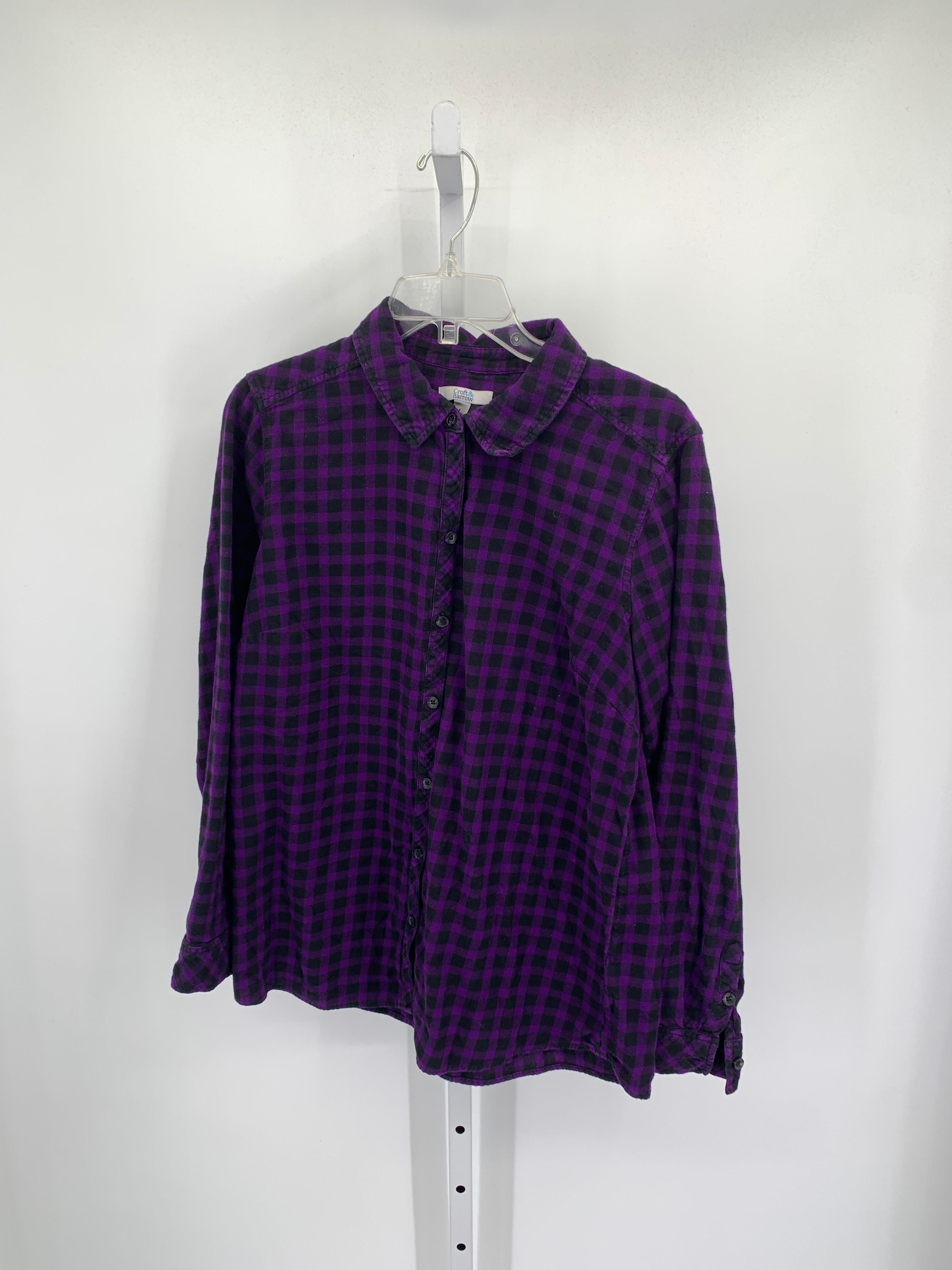 Croft & Barrow Size Large Misses Long Sleeve Shirt