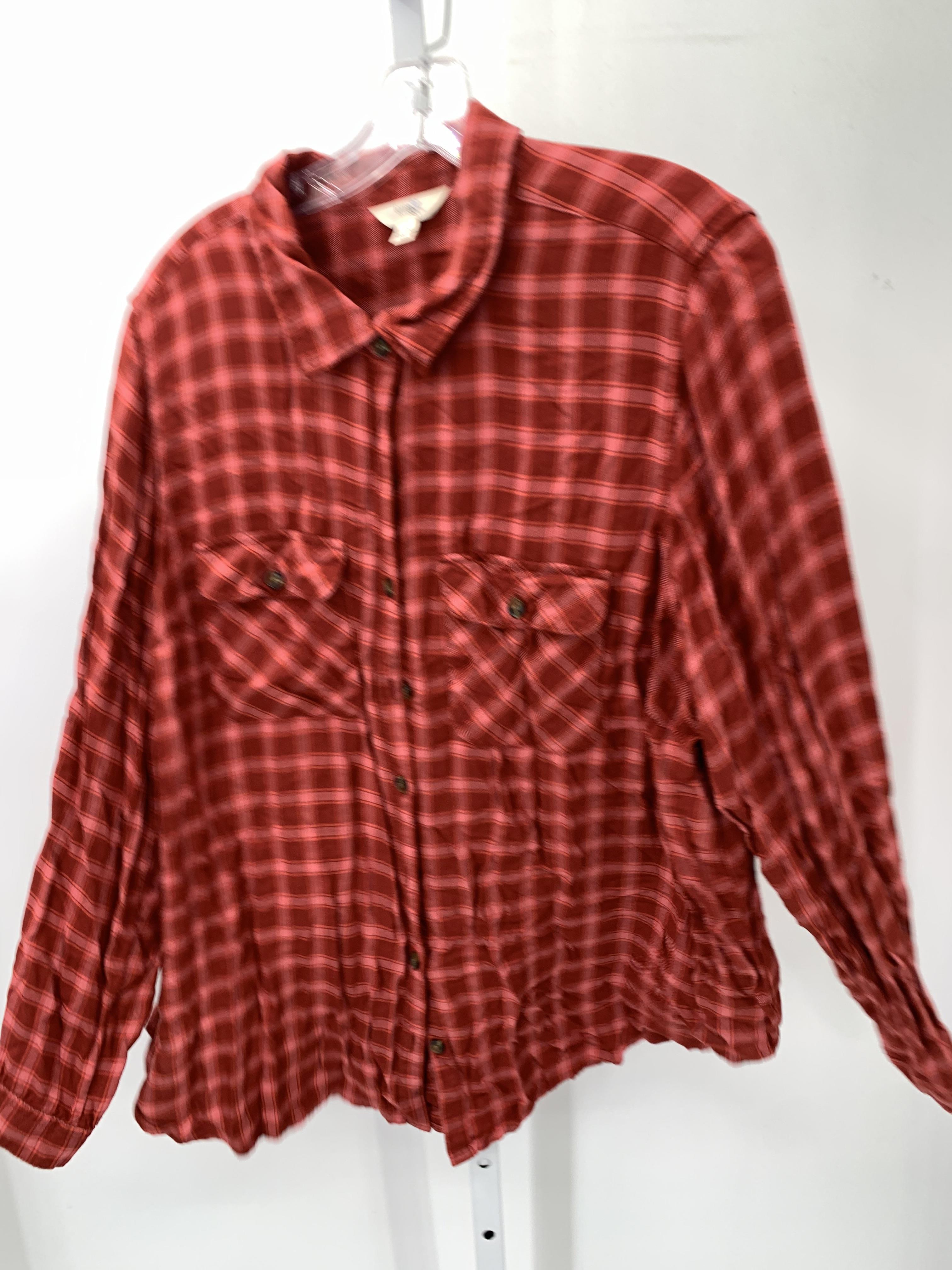 Terra & Sky Size 1X Womens Long Sleeve Shirt