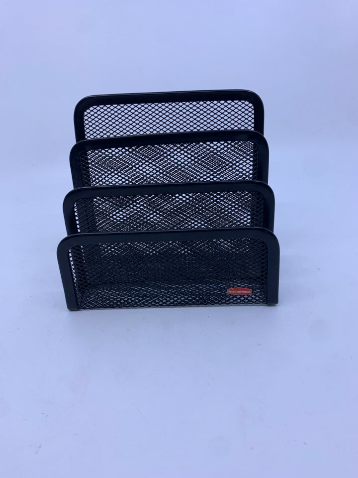 BLACK MESH DESK ORGANIZER RUBBERMAID.