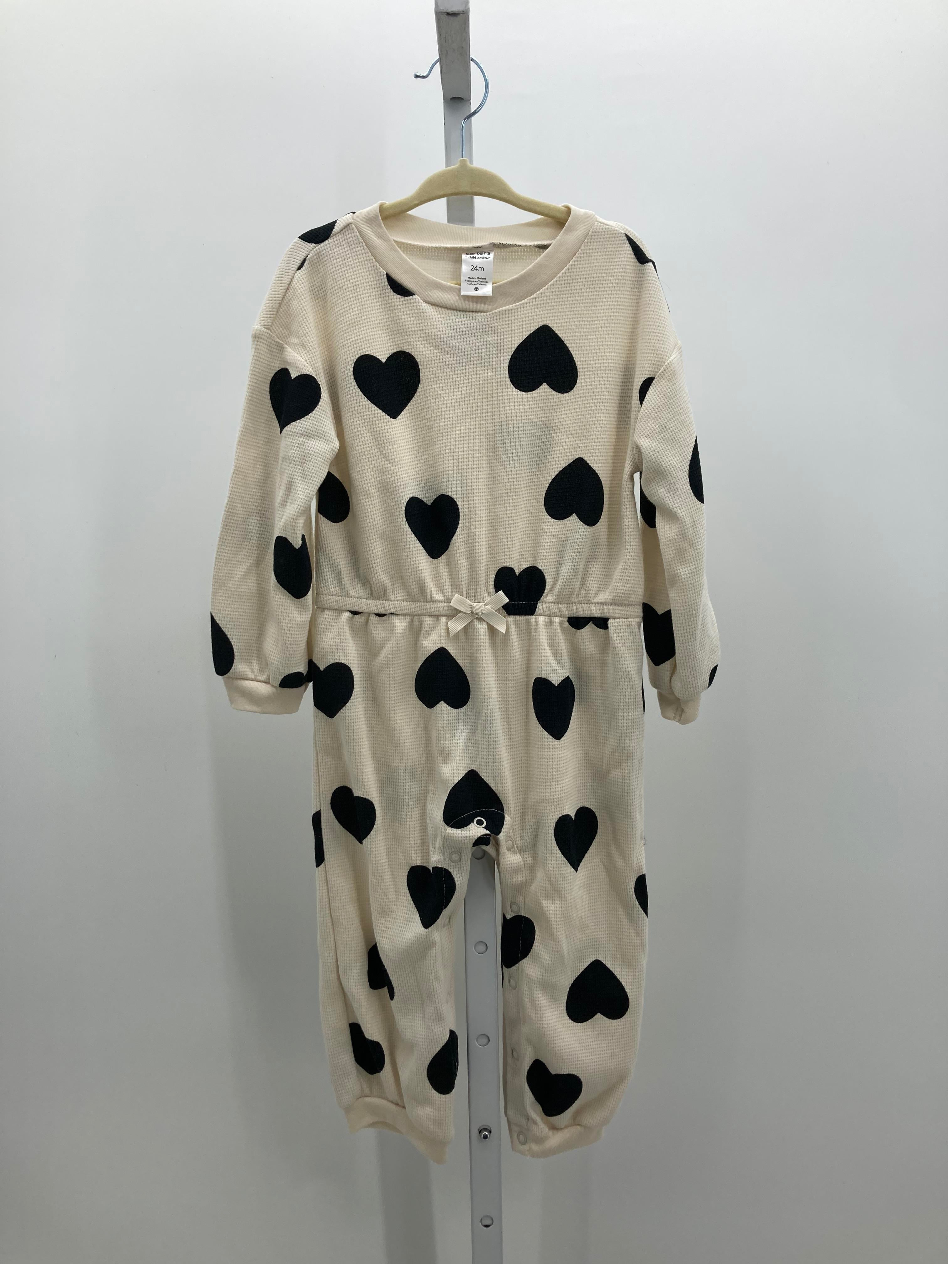 Carters Size 24 Months Girls Long Slv. Romper