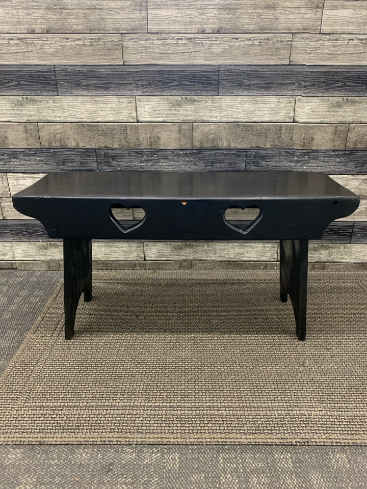 BLACK HEART BENCH.