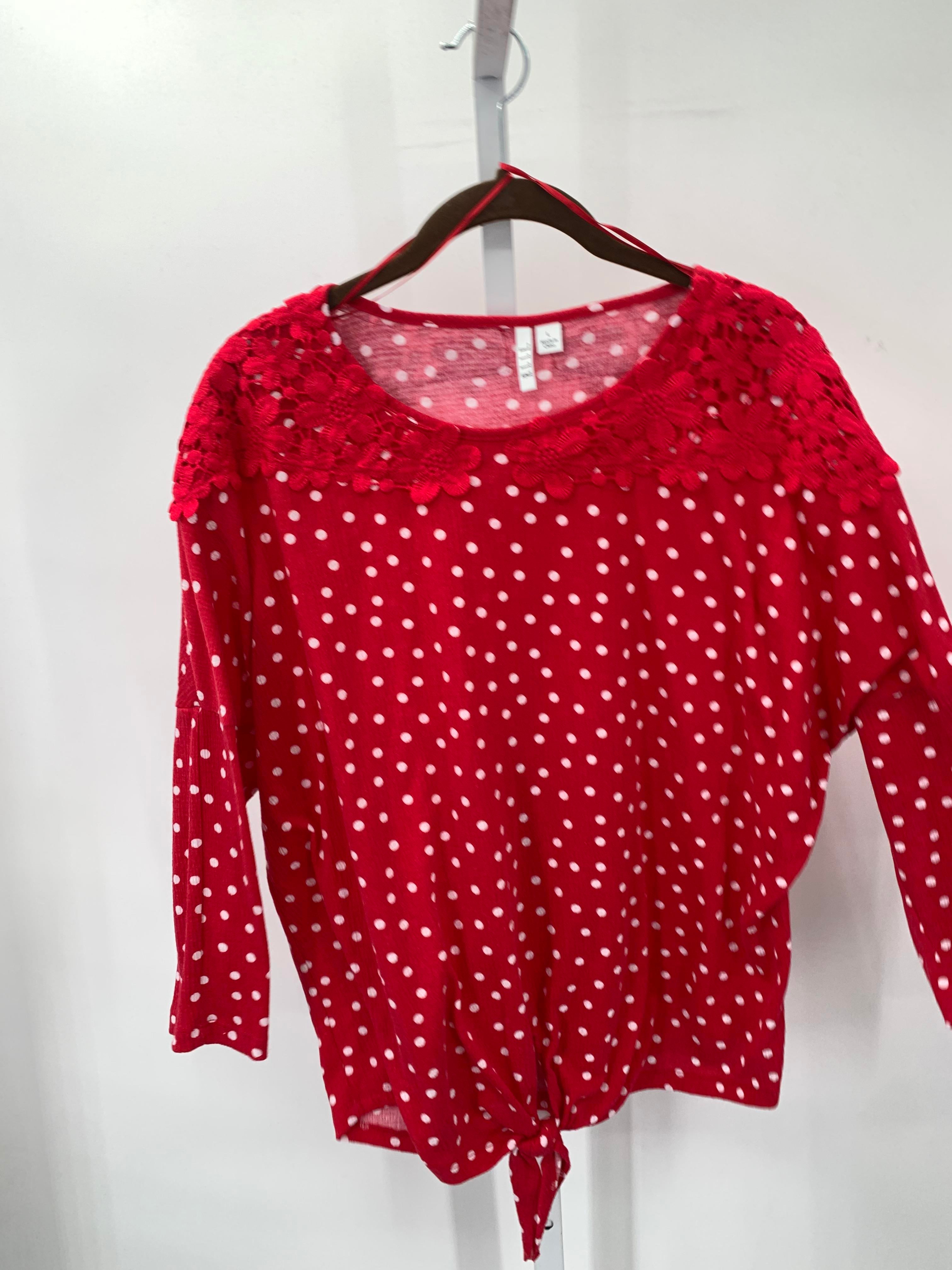 Elle Size Large Misses 3/4 Sleeve Shirt