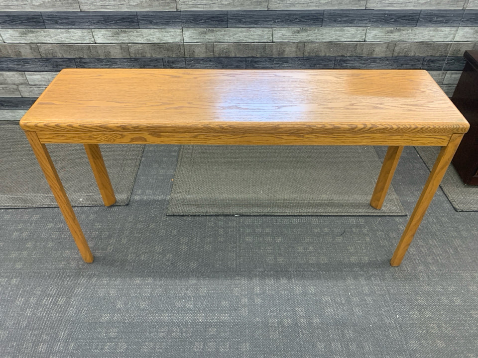 OAK SOFA TABLE.