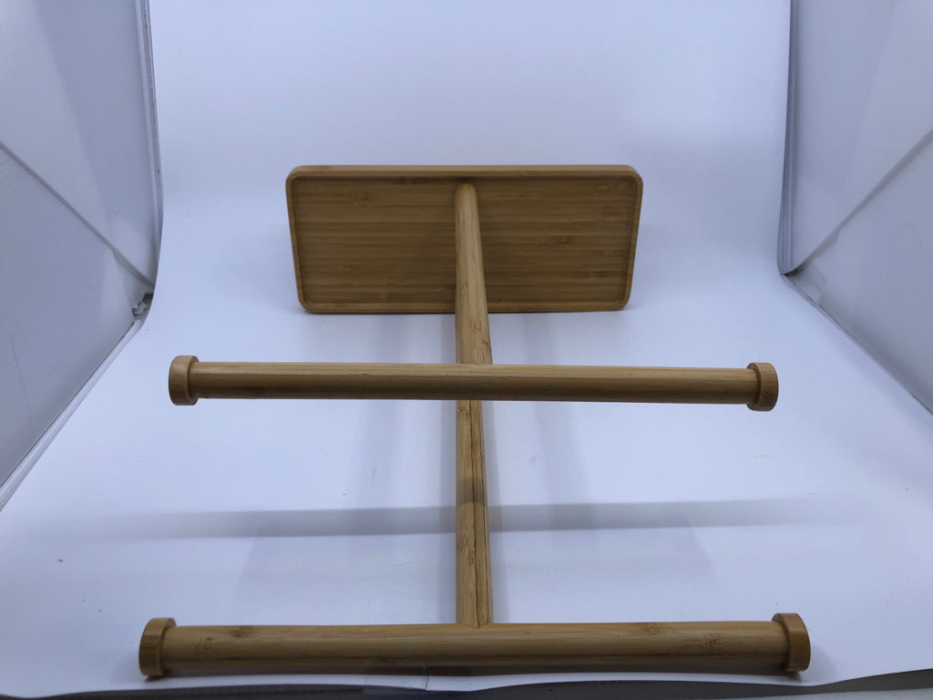 BAMBOO WOOD 2 TIER JEWELRY RACK.