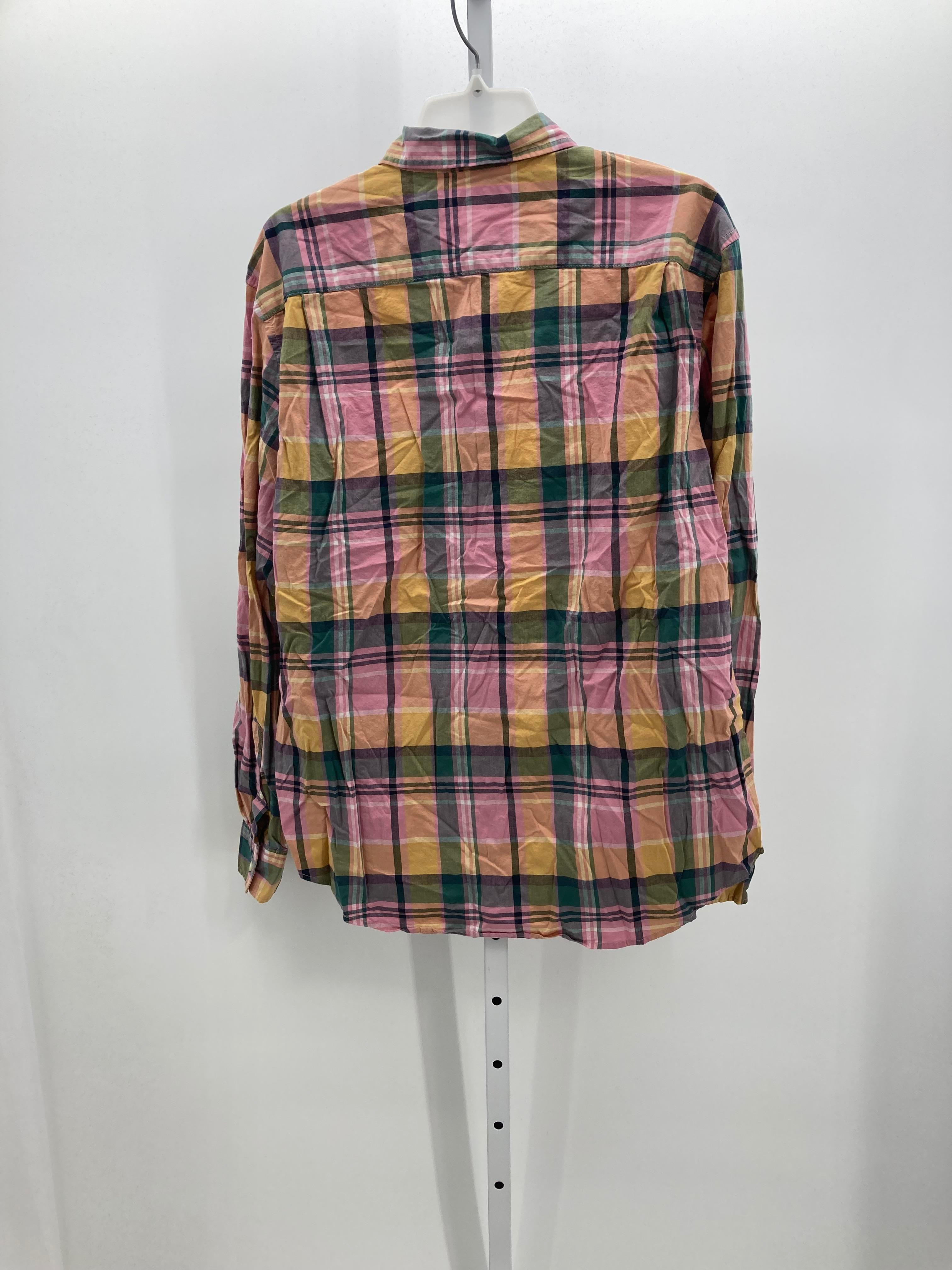 PLAID BTN DOWN
