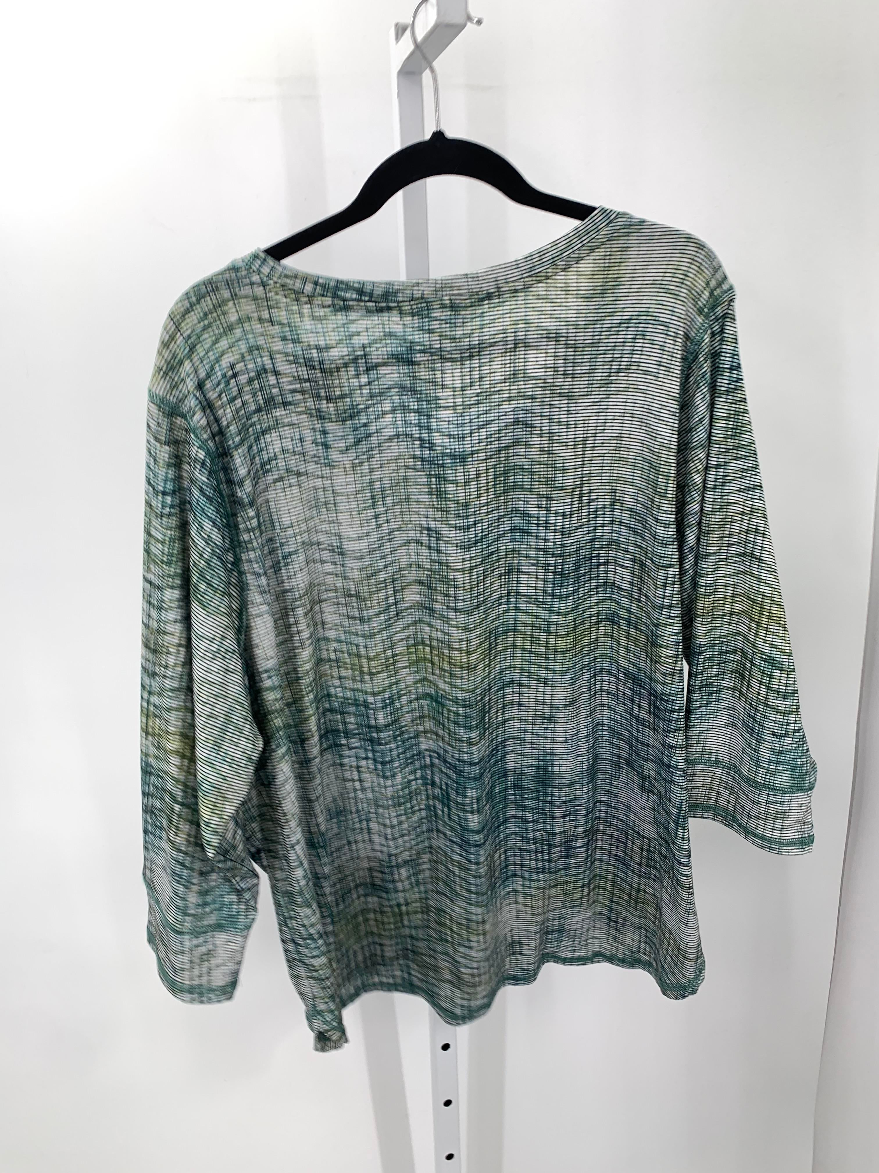 CJ Banks Size 2X Womens 3/4 Sleeve Shirt