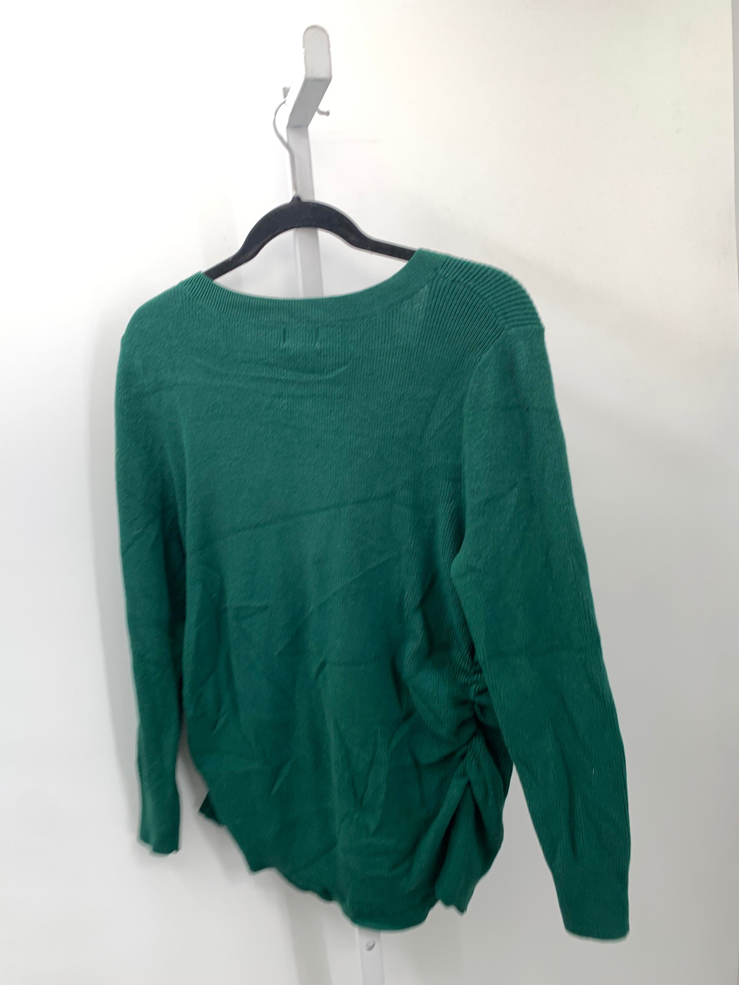 Isabel Green Size Large Maternity Long Sleeve Sweater