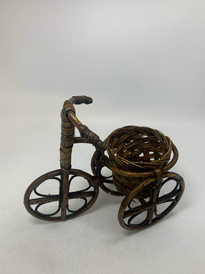 LIGHT WEIGHT WOOD TRICYCLE PLANTER.