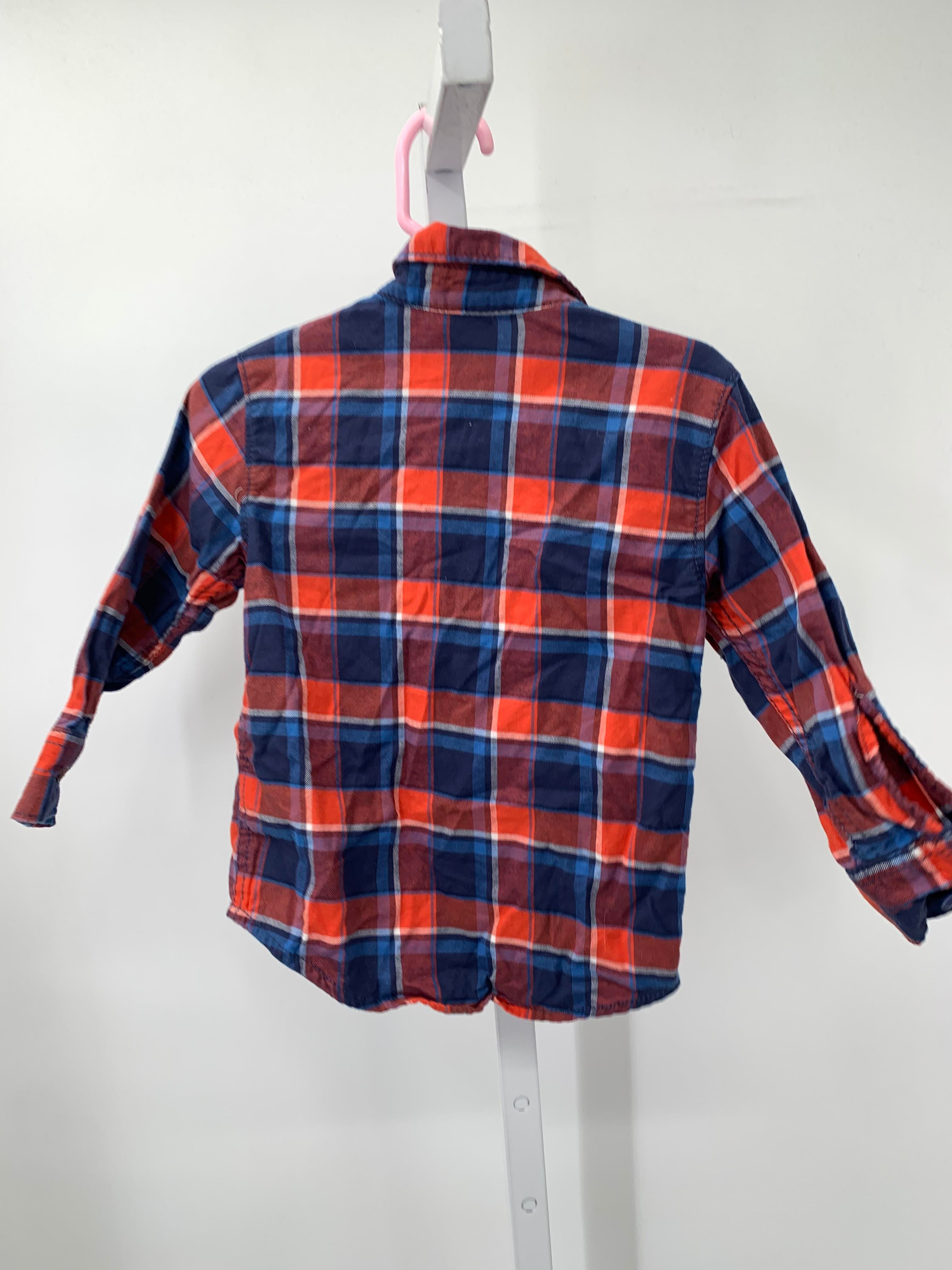 ORANGE PLAID BTN DOWN
