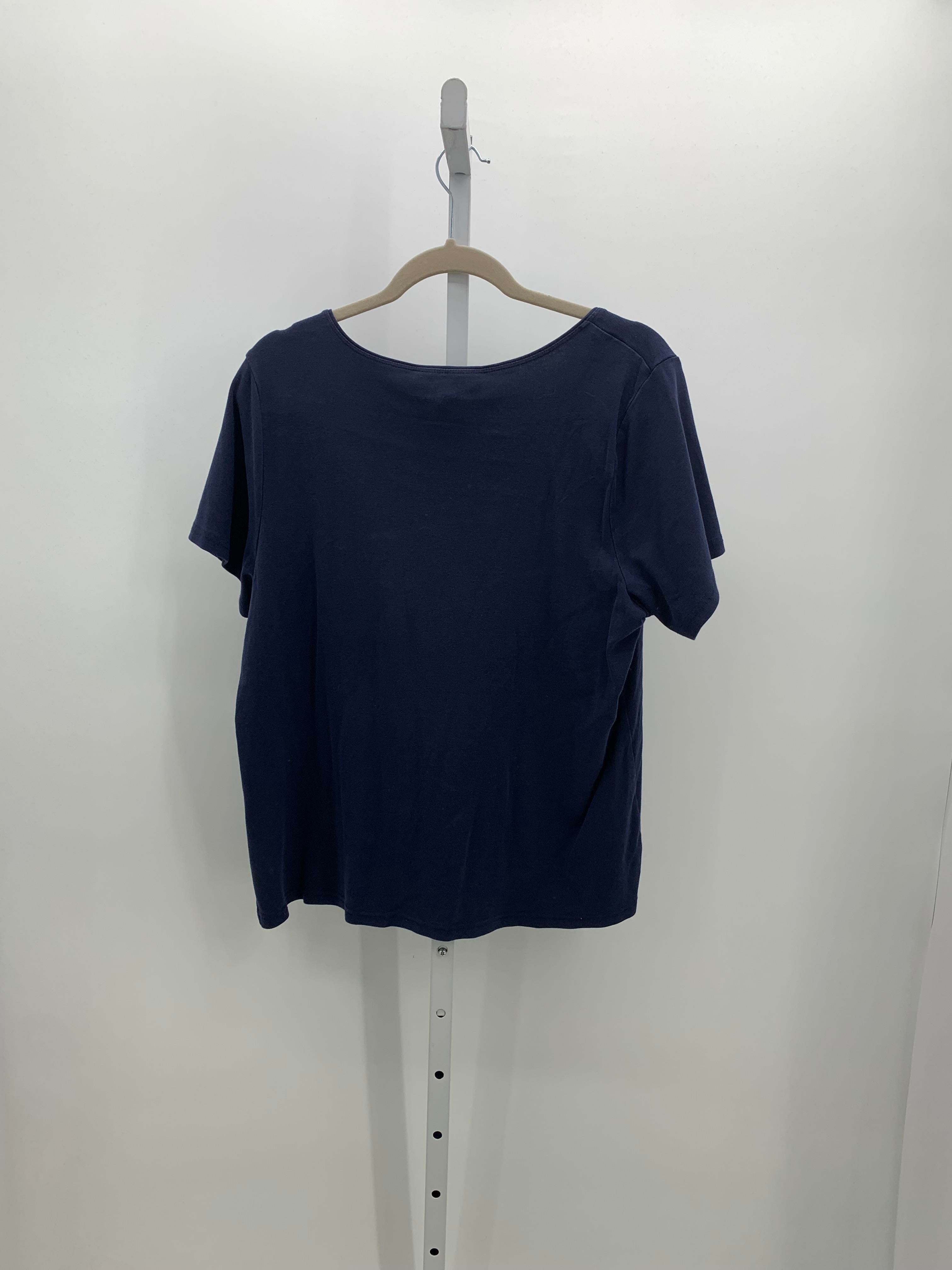 Karen Scott Size 1X Womens Short Sleeve Shirt