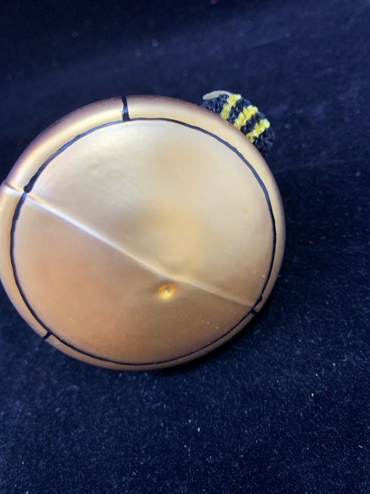 BEEHIVE GLASS ORNAMENT.