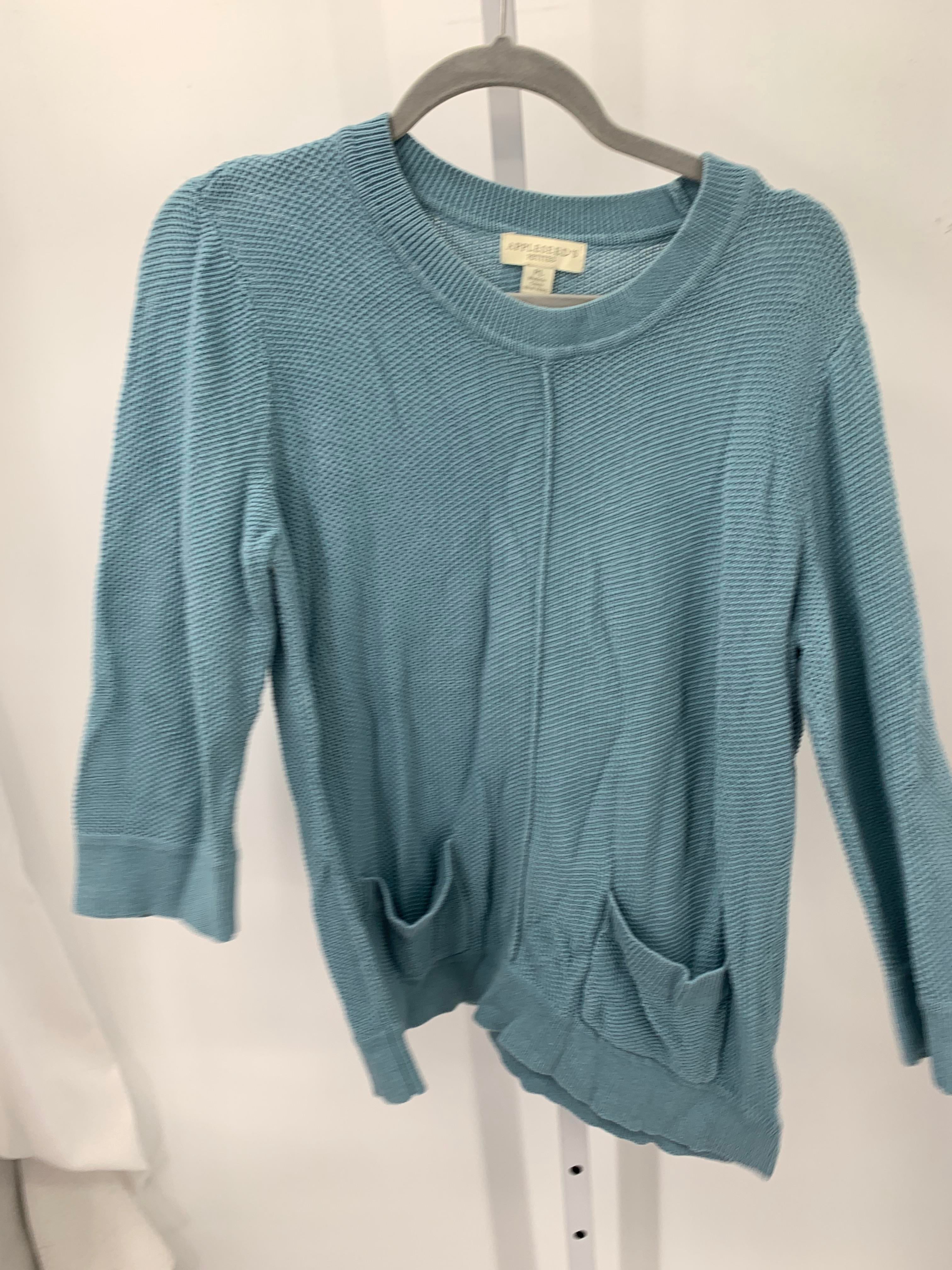 Appleseeds Size Large Petite Petite 3/4 Sleeve Sweater