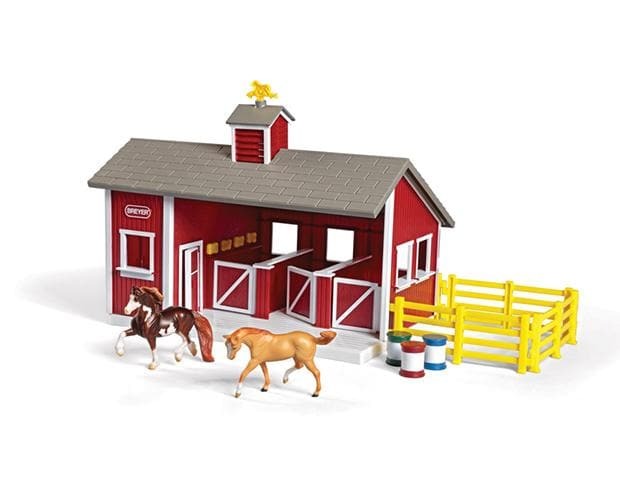 Breyer Farms Red Stable Playset