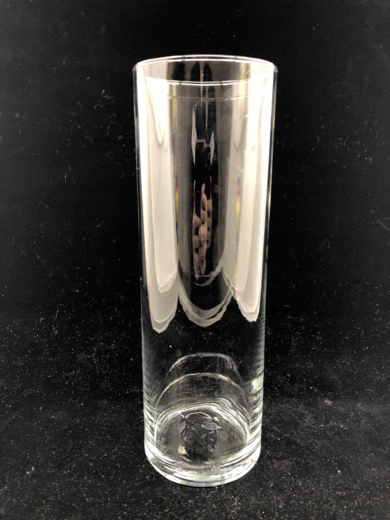 GLASS CYLINDER VASE.