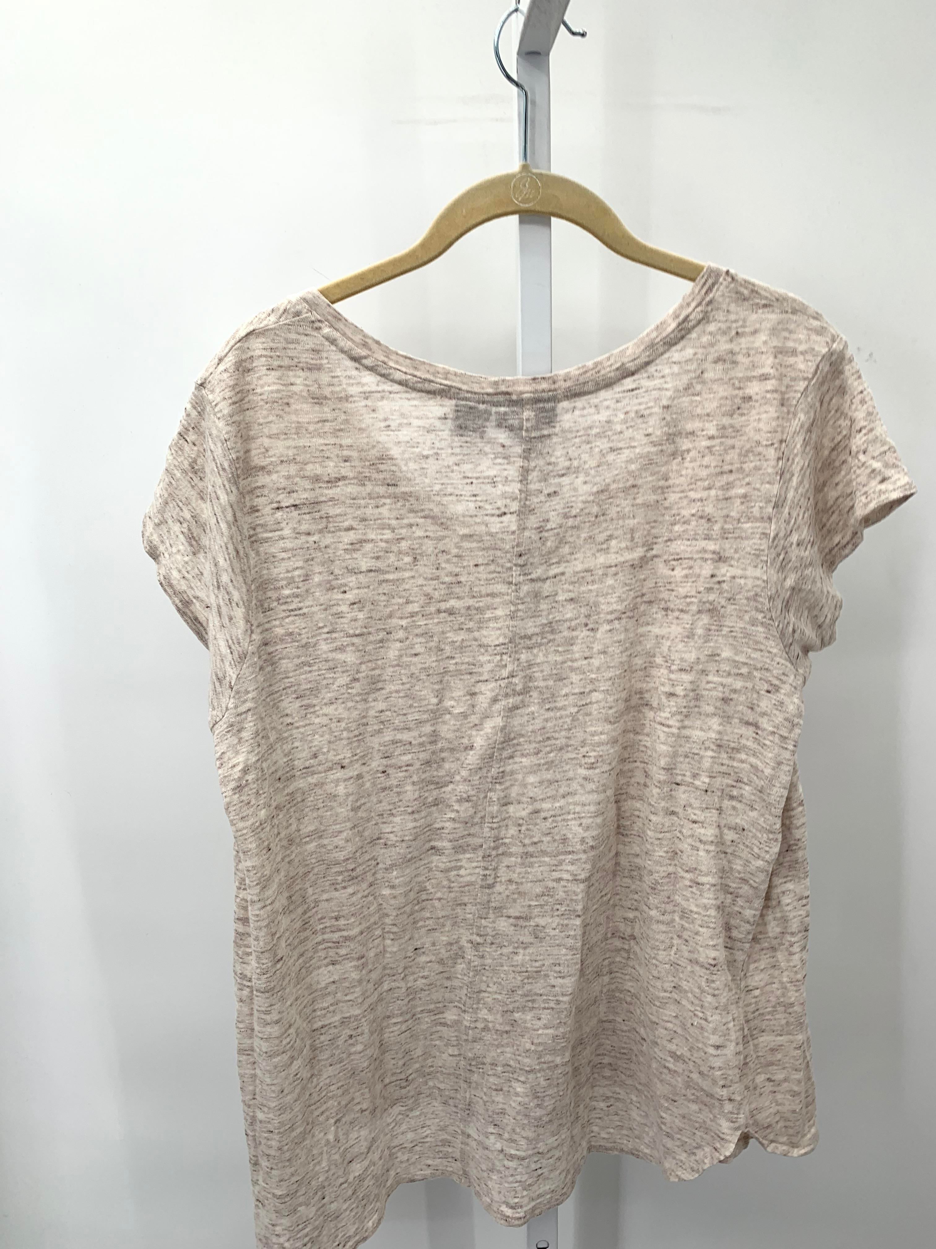 Tahari Size Large Misses Short Sleeve Shirt